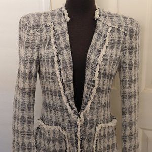 Rebeccca Taylor Knit Fringe Blazer C H A N E L Style Sz 2